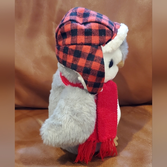 9 inch Bearington Collection Penguin with Winter Hat Scarf Stuffed Plush Decor - Picture 4 of 9